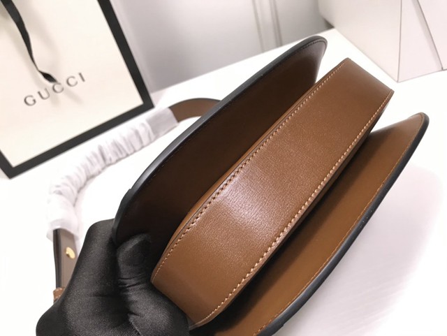 Gucci經典款女包 602205 古馳1955經典馬銜扣 小號 Gucci爆款女士單肩斜挎包  gqy3917